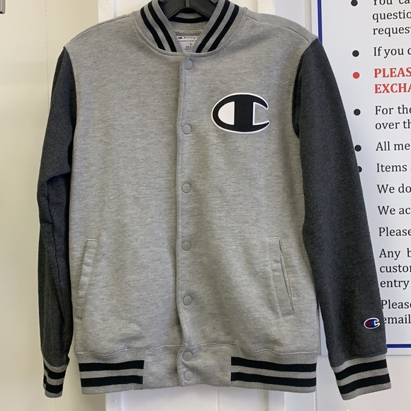 CHAMPION
Kids' French Terry Varsity Jacket - Picture 2 of 7
